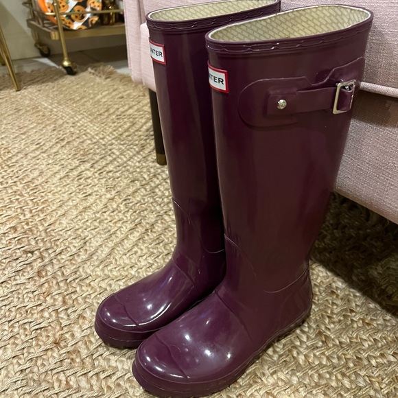 Hunter Original Refined Rain Boot - Purple - Size 7 - EU 38